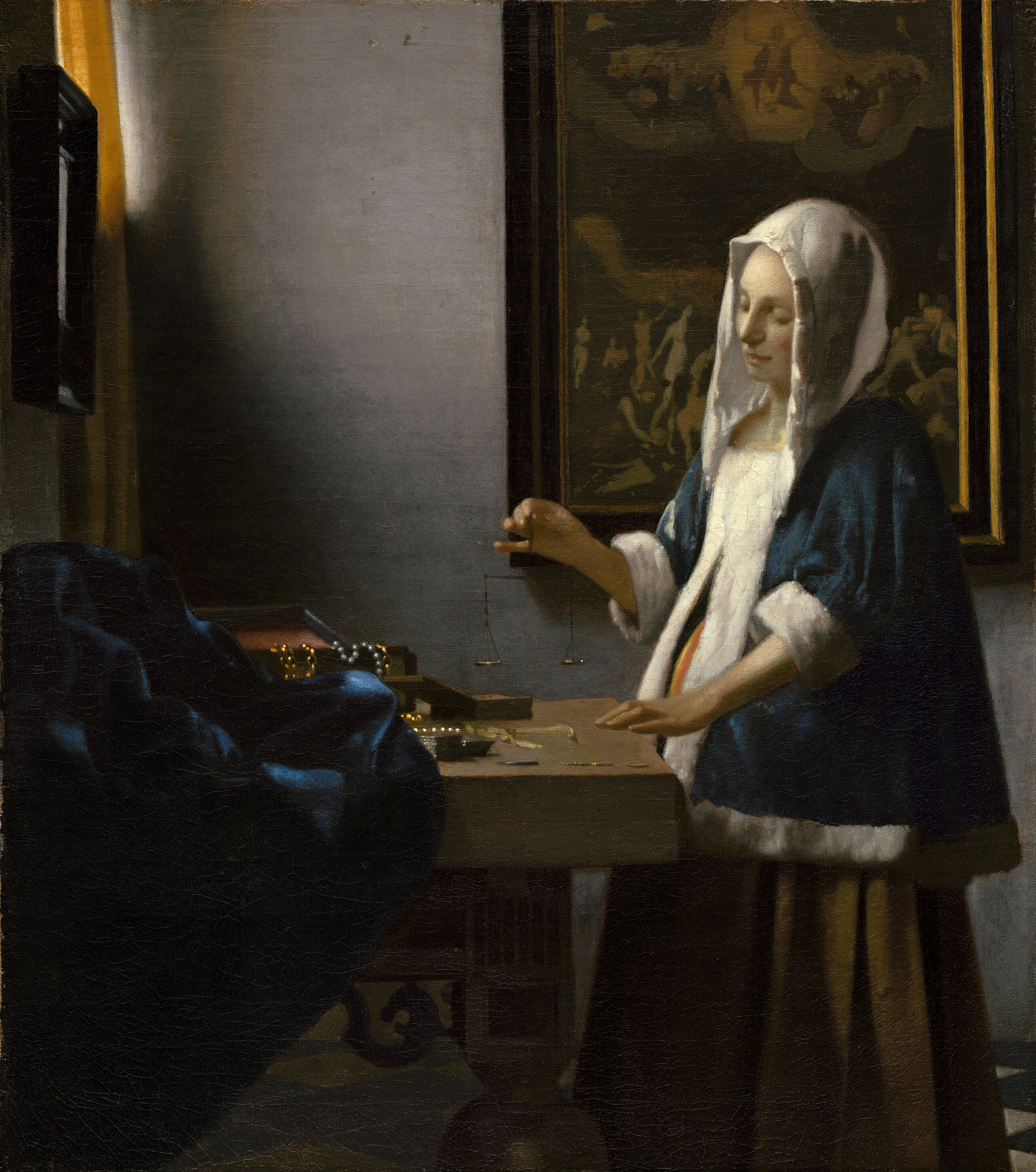 Vermeer, Woman Holding a Balance